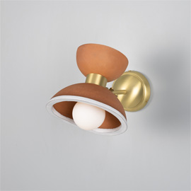 Nakaii Terracotta & White Wall Light